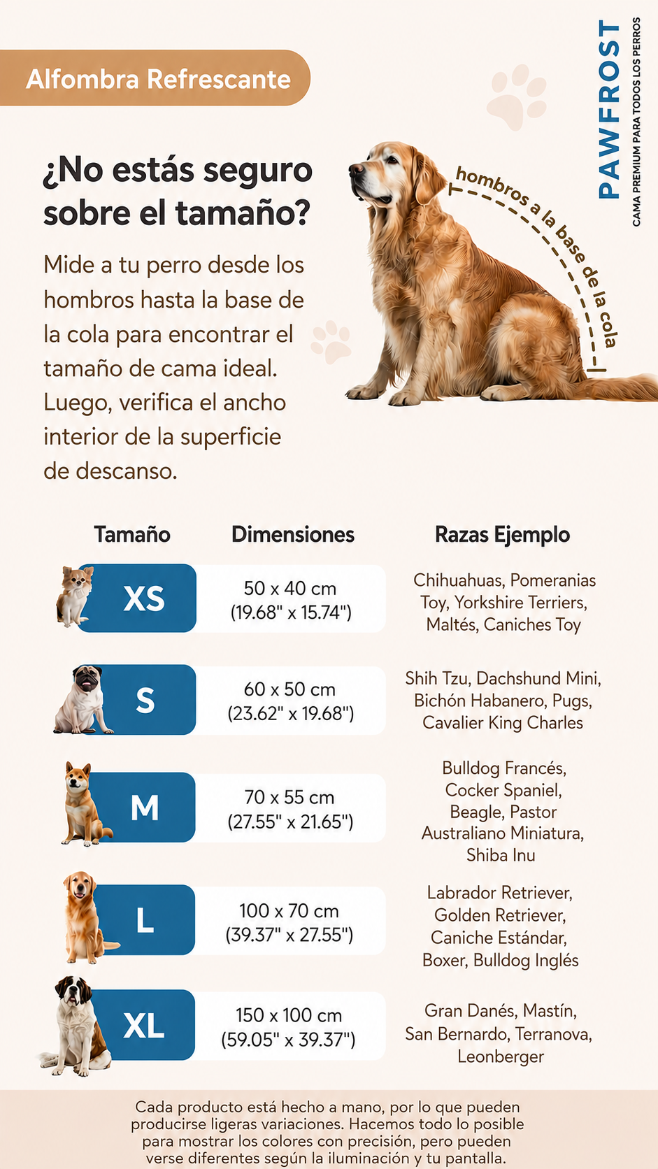 Guía de tallas